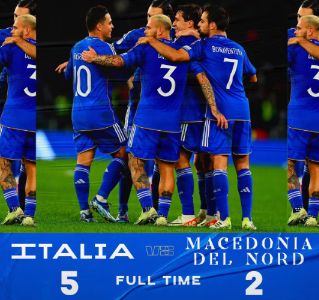 欧预赛-意大利5-2北马其顿末轮打平出线 基耶萨双响若鸟跳步失点