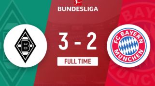 德甲-拜仁2-3赛季不胜门兴 于帕8分钟染红舒波-莫廷&特尔破门