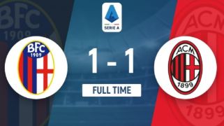 意甲-AC米兰1-1博洛尼亚两连平 波贝加世界波雷比奇失良机