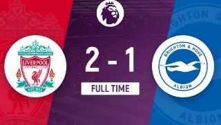 英超-利物浦2-1逆转布莱顿先赛登顶 萨拉赫制胜+失良机迪亚斯破门