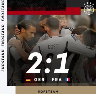 足球友谊赛-德国2-1击败法国 穆勒闪击萨内进球后送点格子点射
