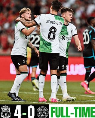 友谊赛-利物浦4-0莱斯特 努涅斯破门若塔建功萨拉赫两助攻
