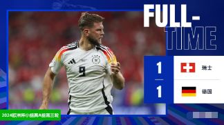 欧洲杯-德国1-1瑞士头名出线 菲尔克鲁格补时绝平